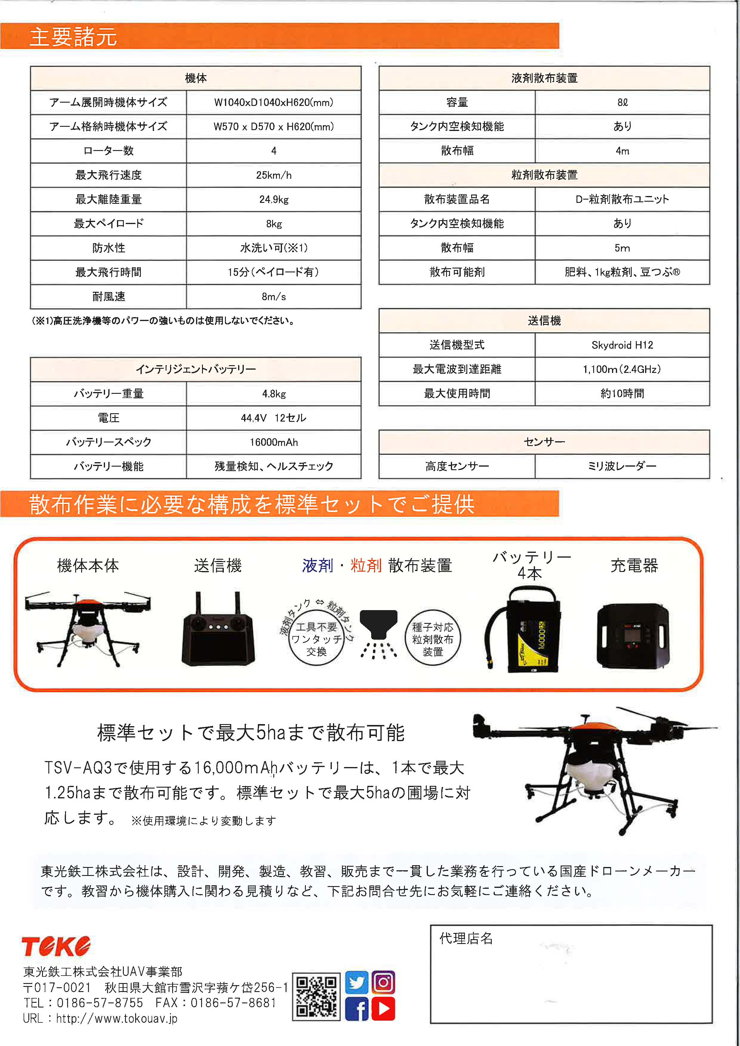 TSV-AQ3 スペック